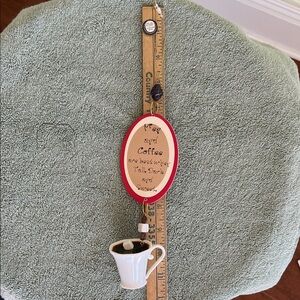 Coffee Themed Ornament with Mug Charm